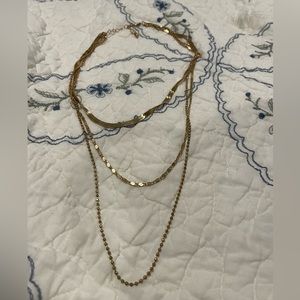 Gold multi length necklace